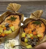 Рыбные лодочки с овощами