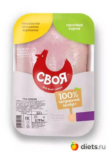 Грудка цыпленка-бройлера свежемороженная Своя, альбом: продукты